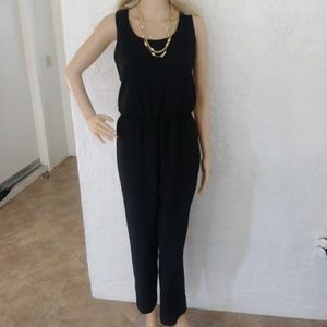 Sleeveless black jumpsuit